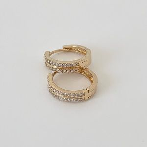 Gold filled huggie earring